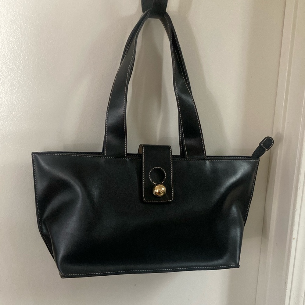 Emilie M. Sleek Black Tote Bag